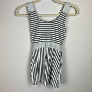 Lululemon white and gray crisscross top size 8